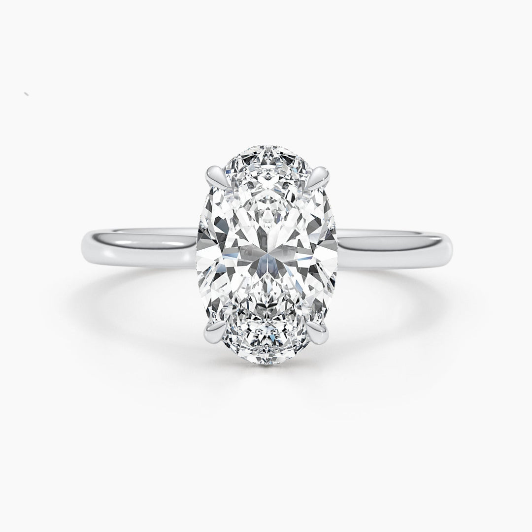 bridal accessory with oval diamond