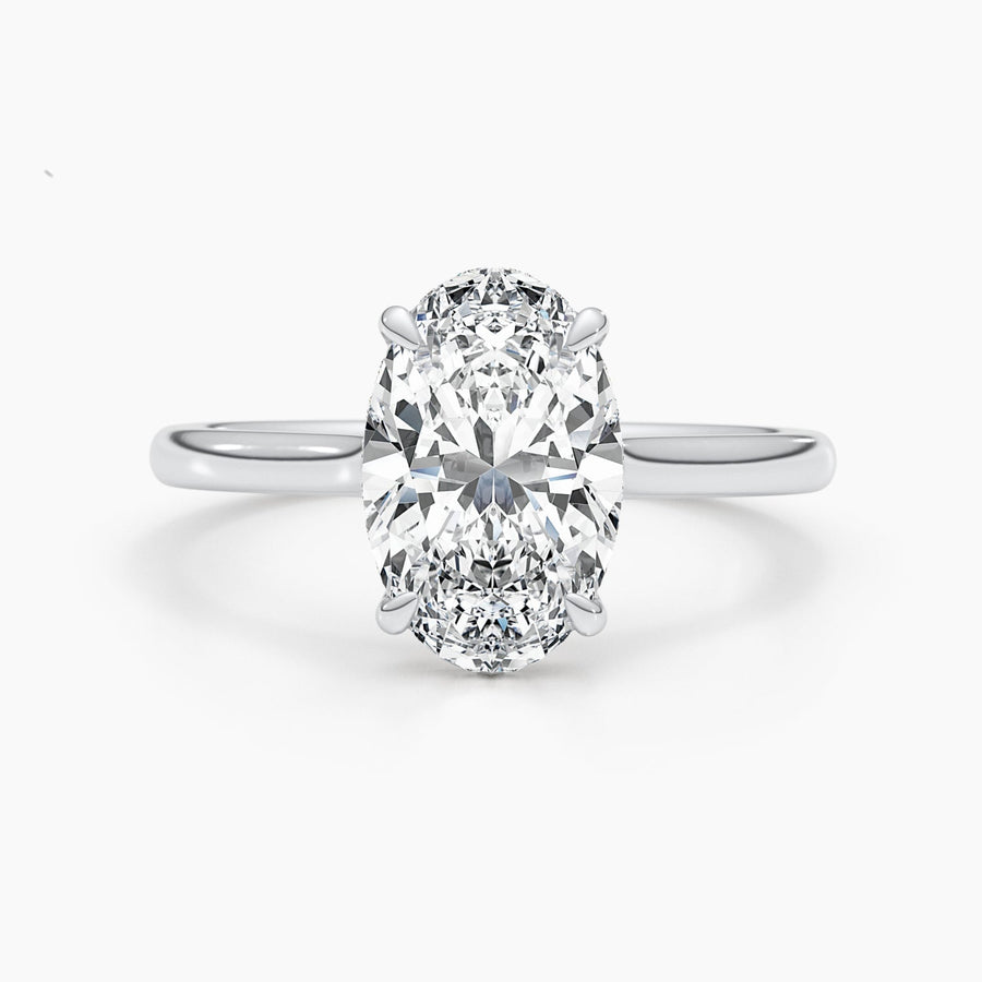 bridal accessory with oval diamond