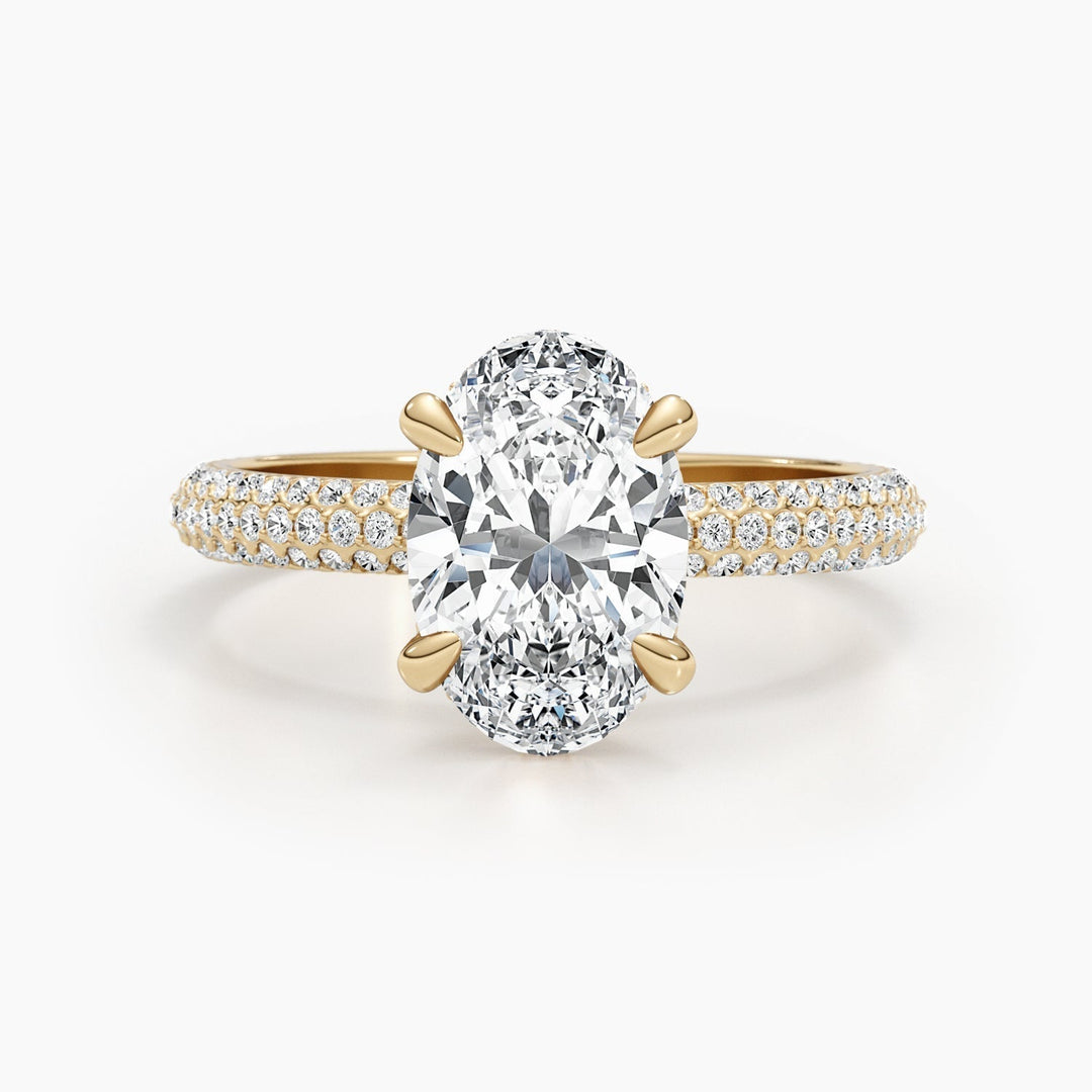 bridal accessory with oval diamond
