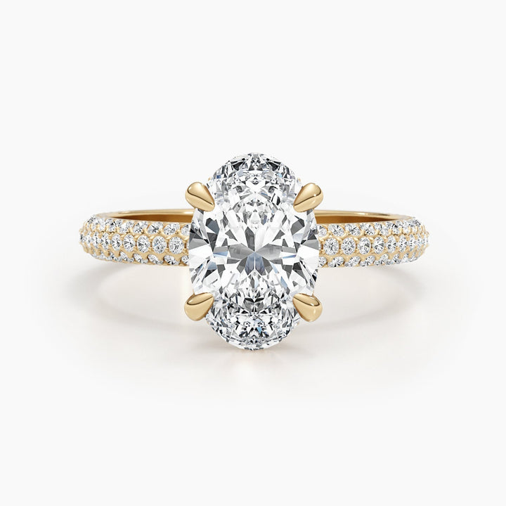 bridal accessory with oval diamond