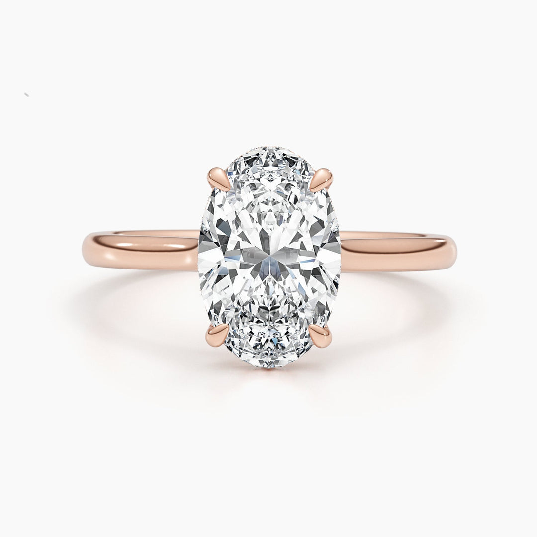 timeless oval diamond proposal ring
