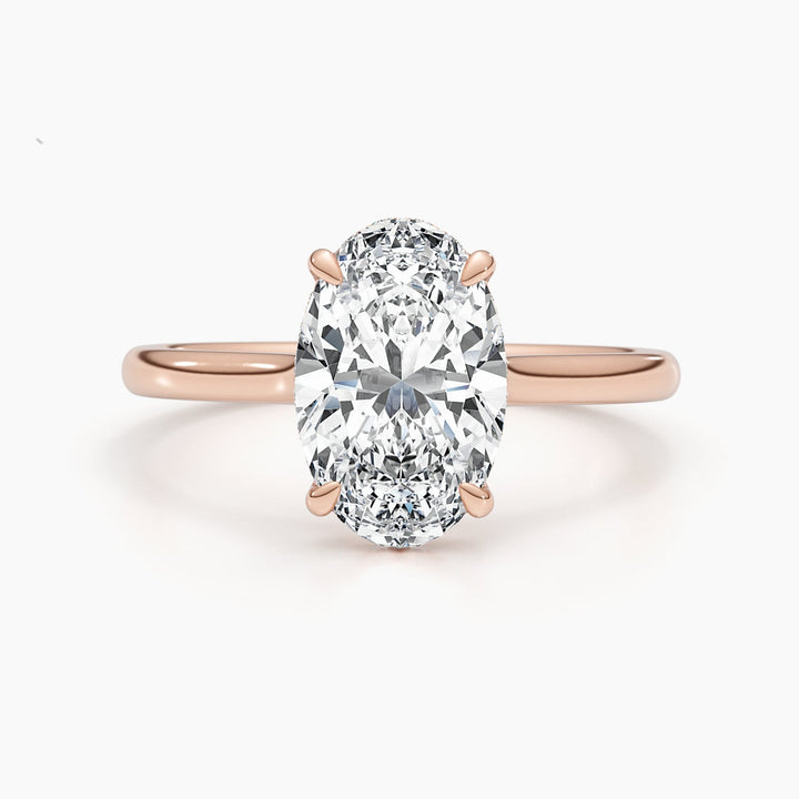 timeless oval diamond proposal ring