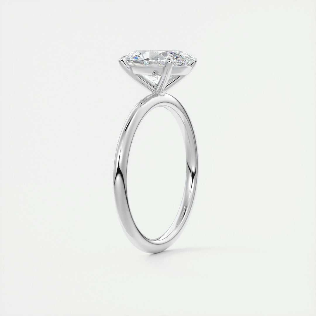 ethical bridal jewelry, eco conscious jewelry, lab grown bridal ring, lab grown wedding ring, oval lab diamond ring, oval lab grown diamond ring, solitaire lab diamond ring, premium lab created diamond ring, f