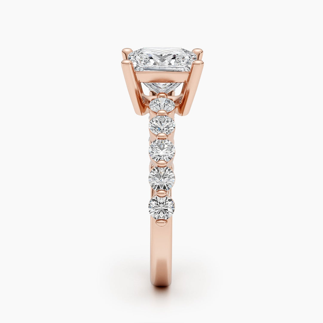 princess center stone ring,