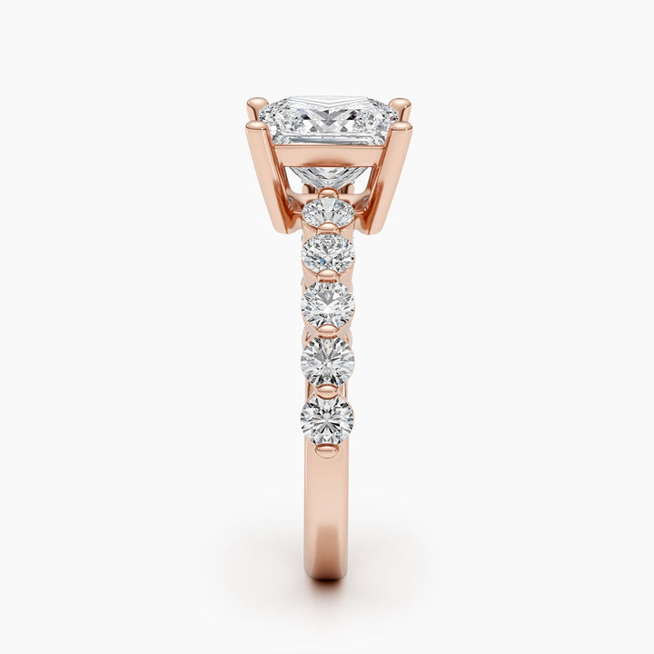 princess center stone ring,