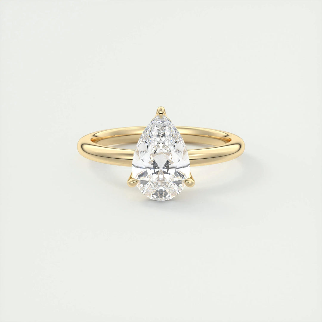 2ct Pear F - VS1 Diamond Solitaire Engagement Ring - Doozy Diamonds