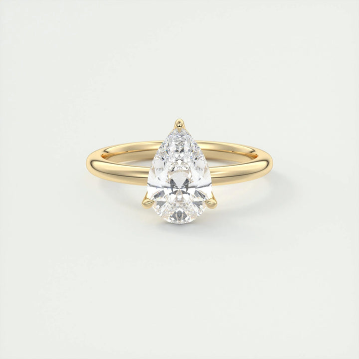 2ct Pear F - VS1 Diamond Solitaire Engagement Ring - Doozy Diamonds