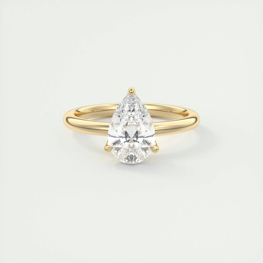 2ct Pear F - VS1 Diamond Solitaire Engagement Ring - Doozy Diamonds