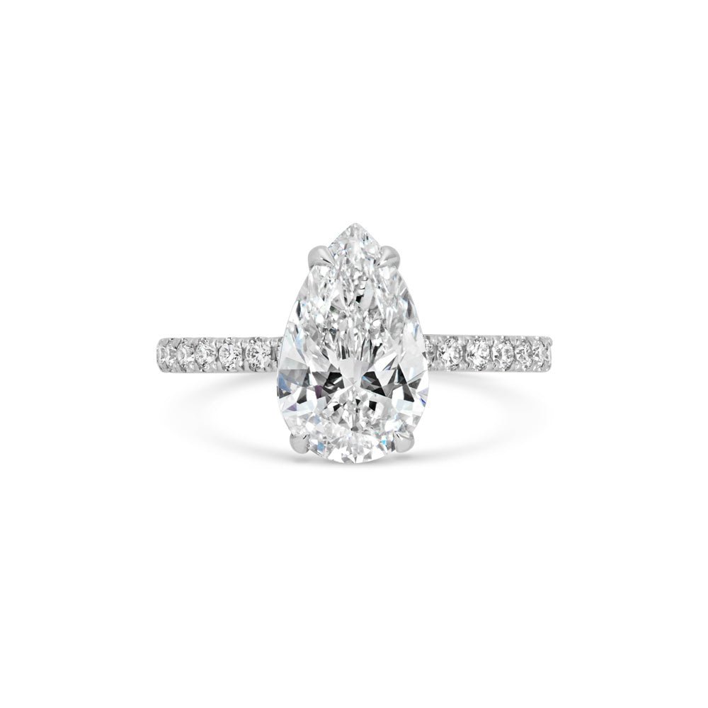 pear diamond proposal ring for her,