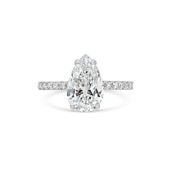 pear diamond proposal ring for her,