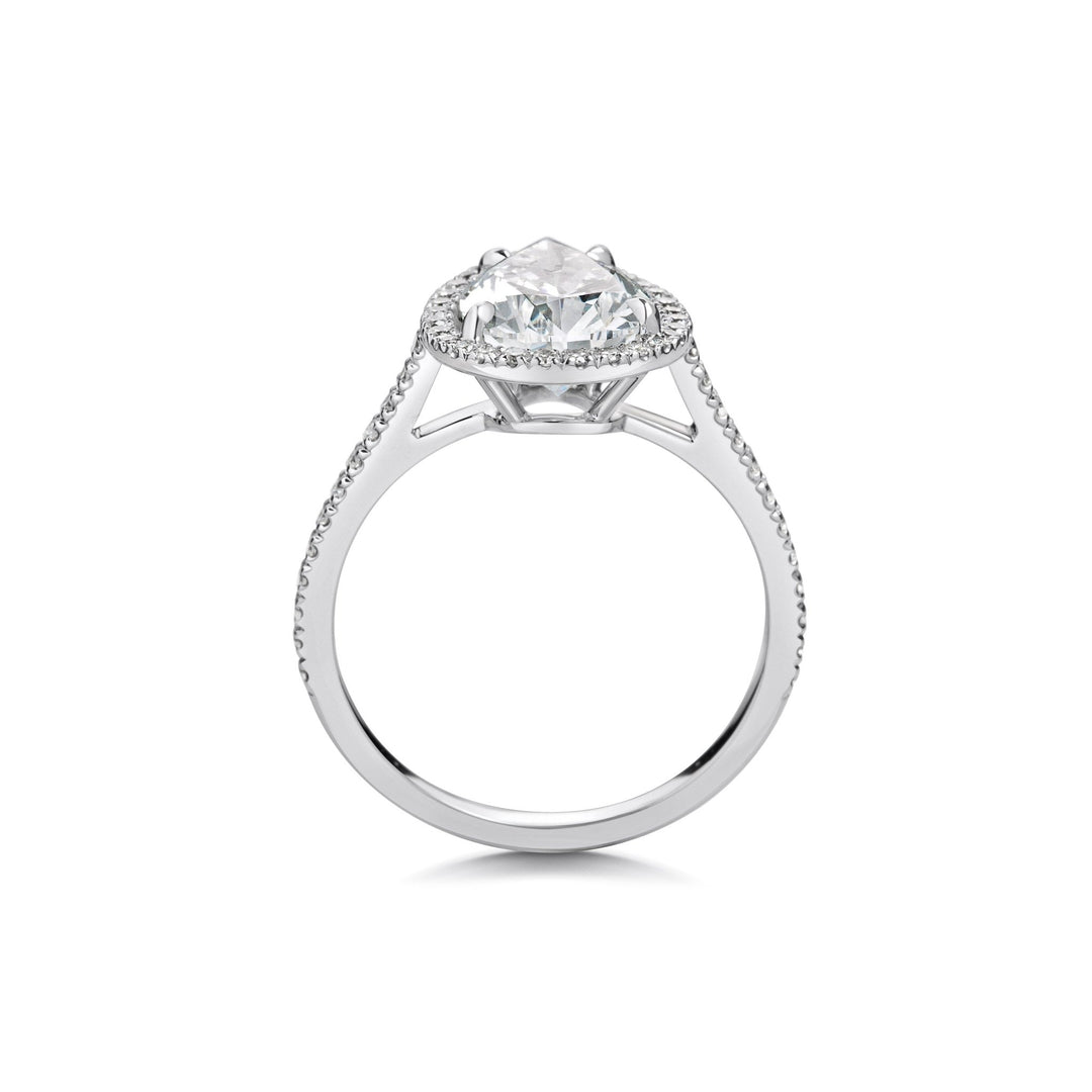 bridal ring with pave diamond band,