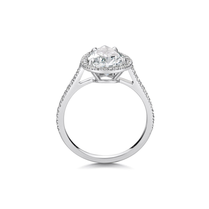 bridal ring with pave diamond band,