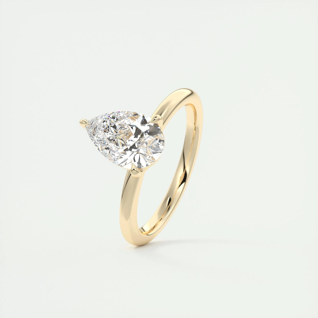 2ct Pear F - VS1 Diamond Solitaire Engagement Ring - Doozy Diamonds