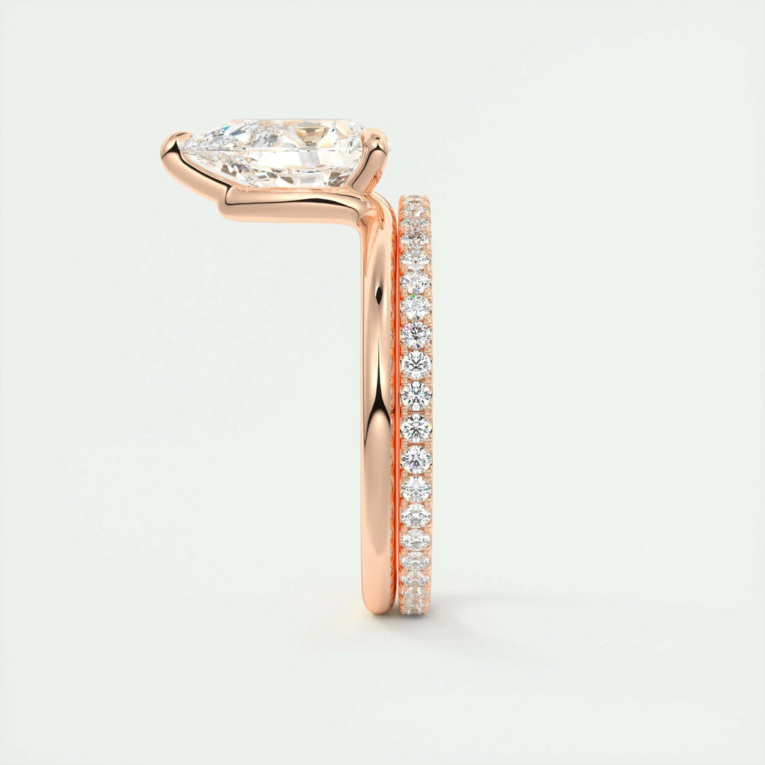 2ct Pear Shaped F - VS1 Lab Grown Diamond Solitaire Engagement Ring - Doozy Diamonds