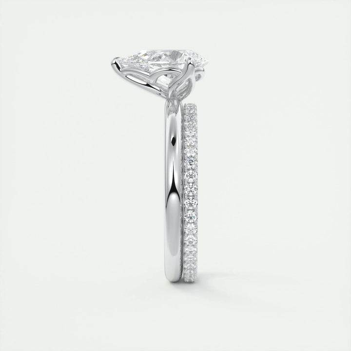 2ct Pear F - VS1 Diamond Solitaire Engagement Ring - Doozy Diamonds