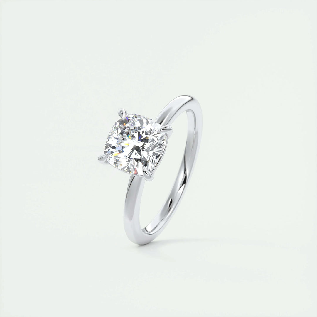 2ct Cushion F - VS1 Lab Grown Diamond Solitaire Engagement Ring - Doozy Diamonds