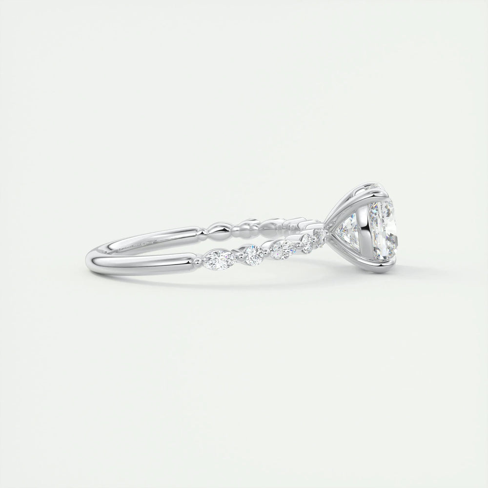 2ct Cushion F- VS1 Lab Grown Diamond Engagement Ring