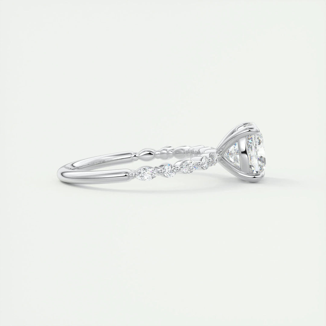 2ct Cushion F- VS1 Lab Grown Diamond Engagement Ring