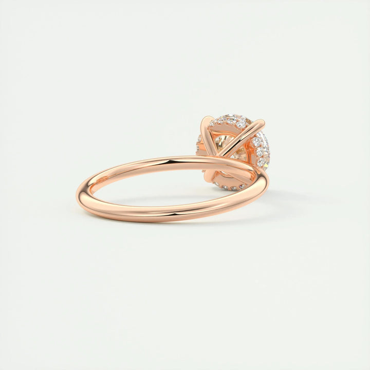 2ct Round F - VS1 Lab Grown Diamond Hidden Halo Engagement Ring - Doozy Diamonds