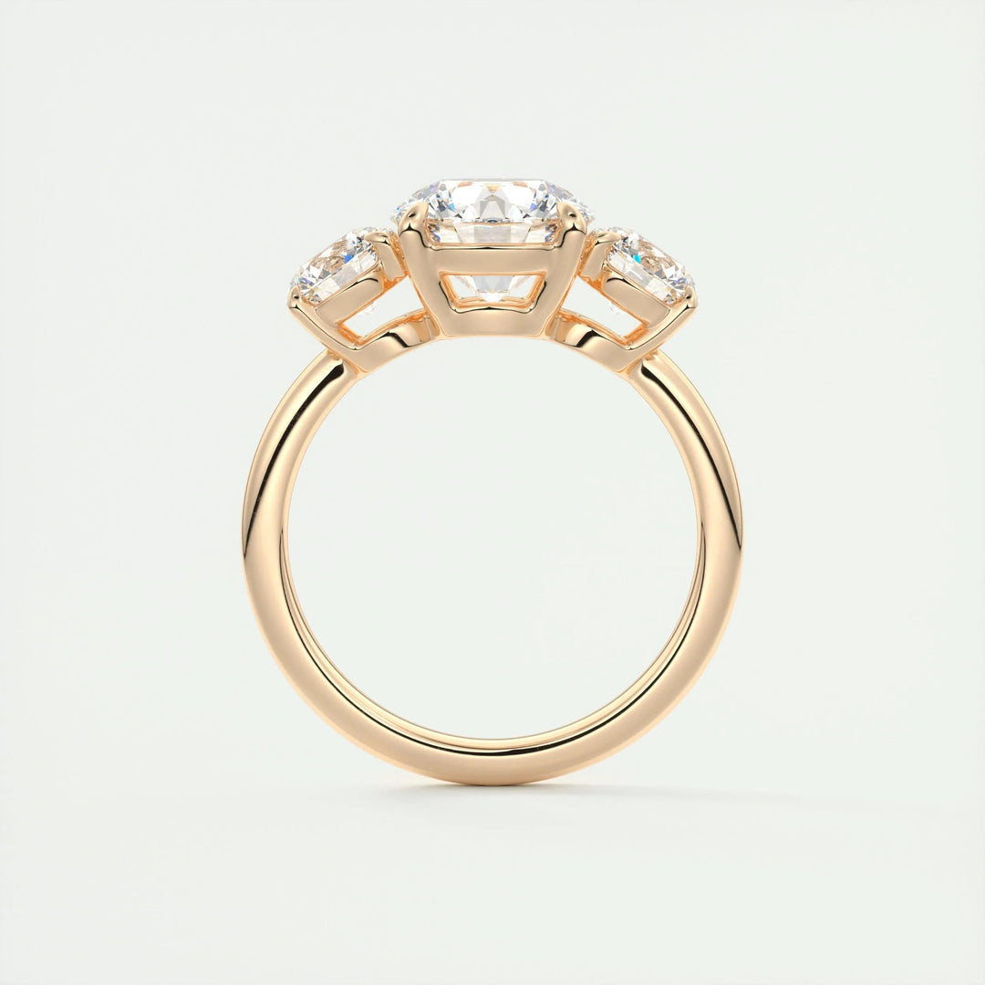 2ct Round Cut Three Stone F - VS1 Diamond Lab Grown Engagement Ring - Doozy Diamonds