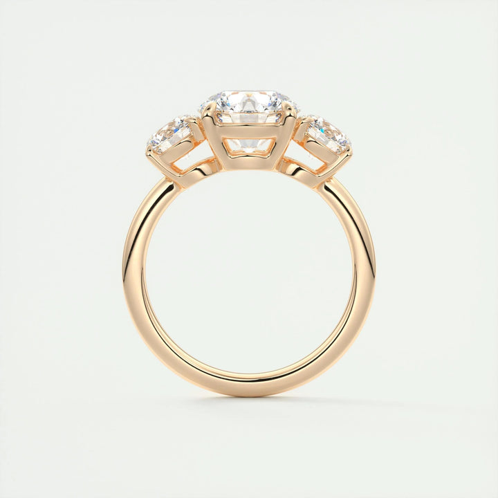 2ct Round Cut Three Stone F - VS1 Diamond Lab Grown Engagement Ring - Doozy Diamonds