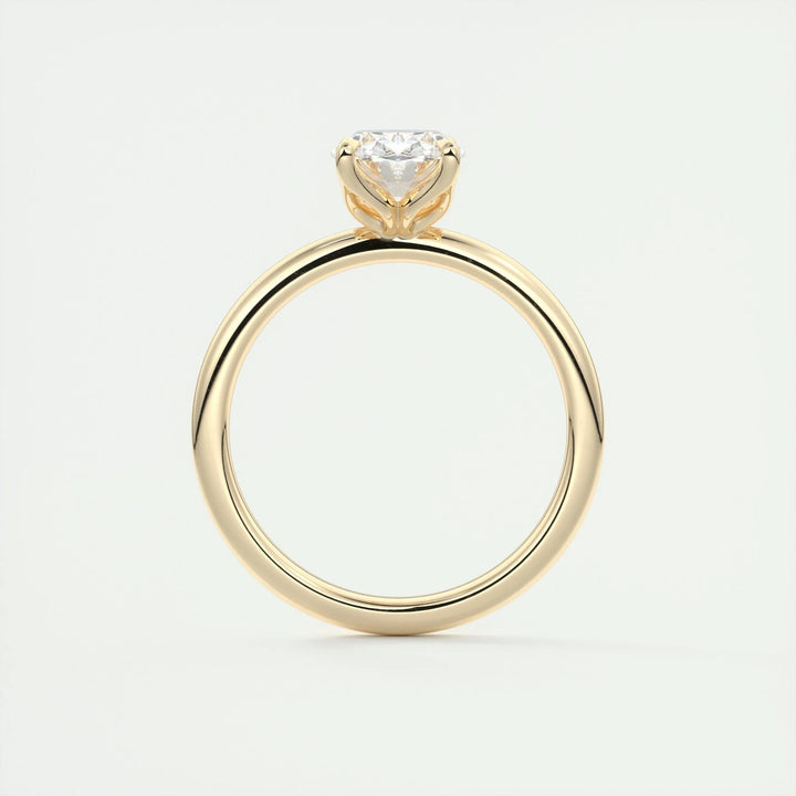 lab created oval diamond ring