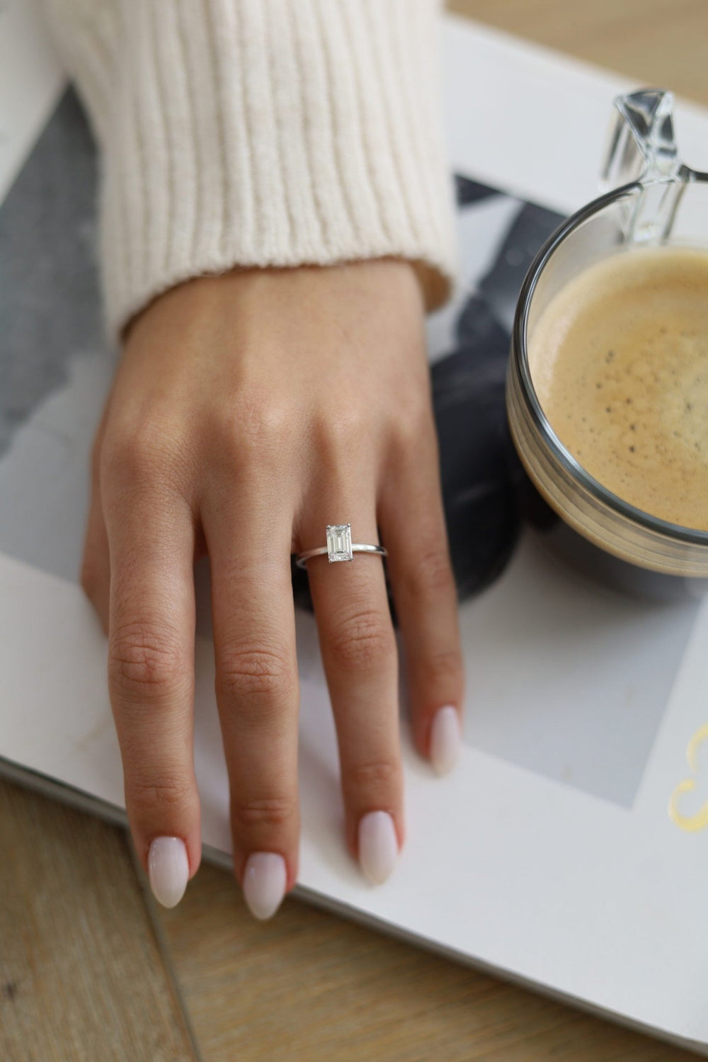 premium engagement ring, fine jewelry engagement ring, sophisticated ring setting, signature engagement ring, statement engagement ring, modern bridal ring, unique bridal ring,