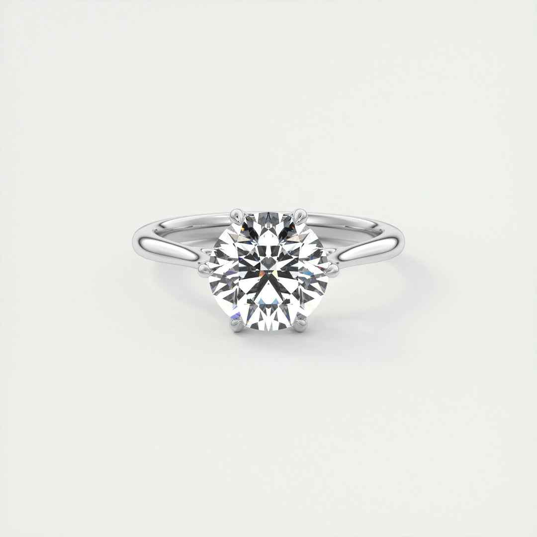 2ct Round F - VS1 Diamond Pave Engagement Ring - Doozy Diamonds