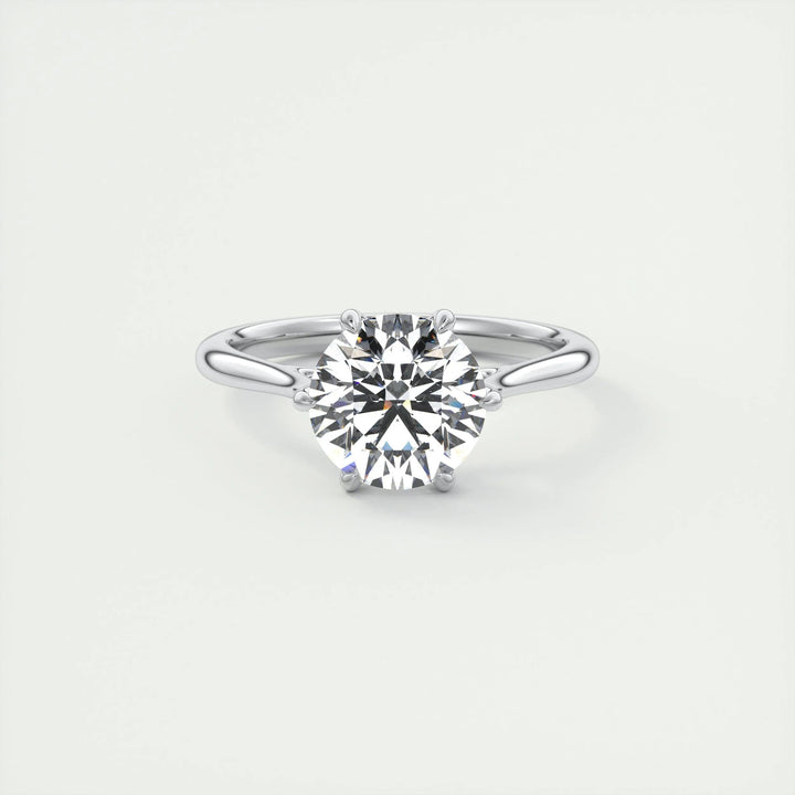 2ct Round F - VS1 Diamond Pave Engagement Ring - Doozy Diamonds