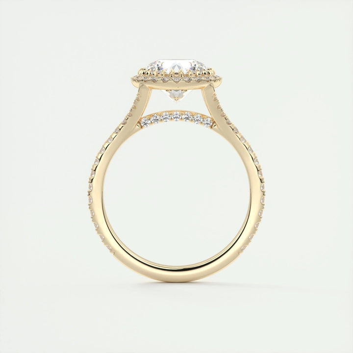 2ct Round Cut Halo F - VS1 Lab Grown Diamond Engagement Ring - Doozy Diamonds