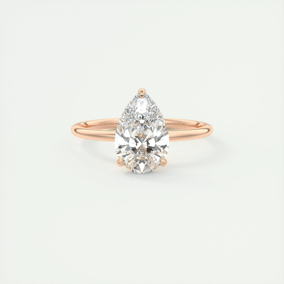 2ct Pear F - VS1 Lab Grown Diamond Solitaire Engagement Ring - Doozy Diamonds