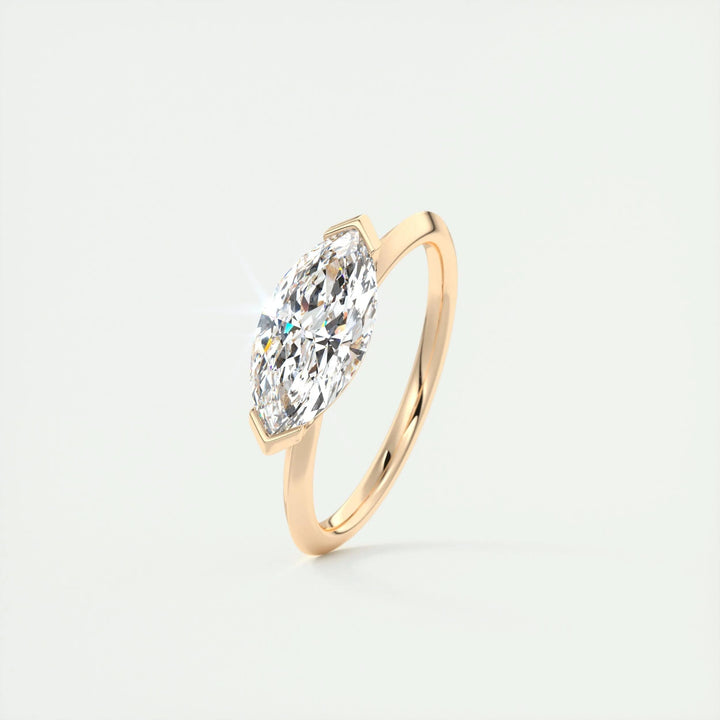 2ct Marquise F - VS1 Lab Grown Diamond Solitaire Engagement Ring - Doozy Diamonds