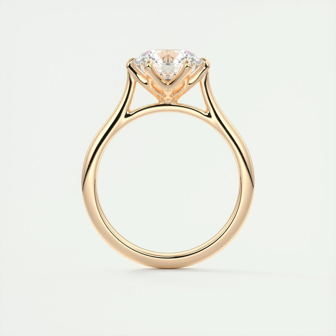 2ct Round F - VS1 Diamond Pave Engagement Ring - Doozy Diamonds
