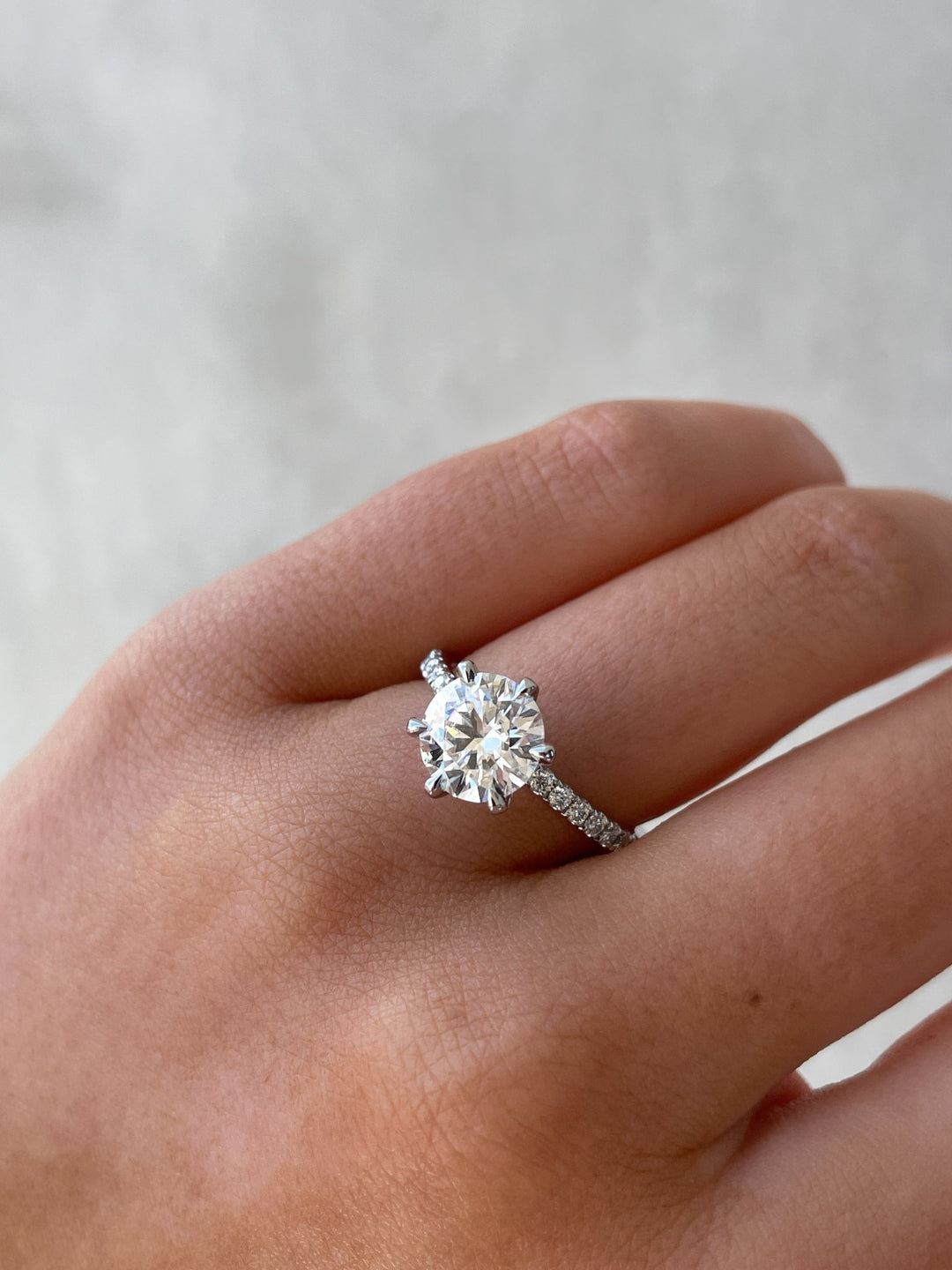 round diamond bridal jewelry,