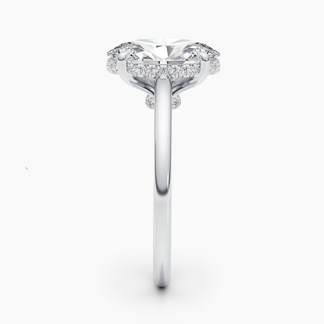 sparkling hidden halo diamond wedding ring