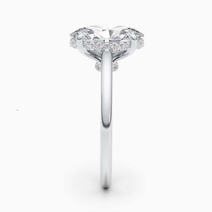 sparkling hidden halo diamond wedding ring