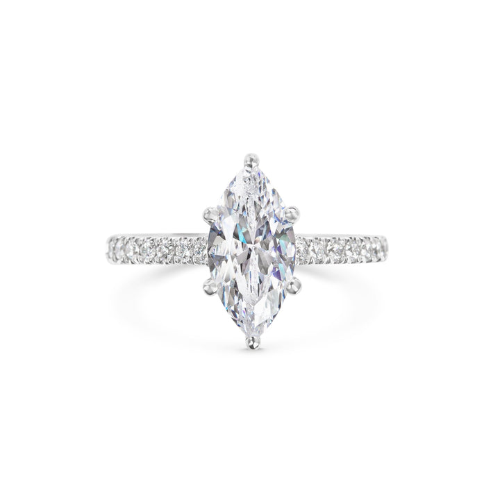luxury engagement ring with pave setting,