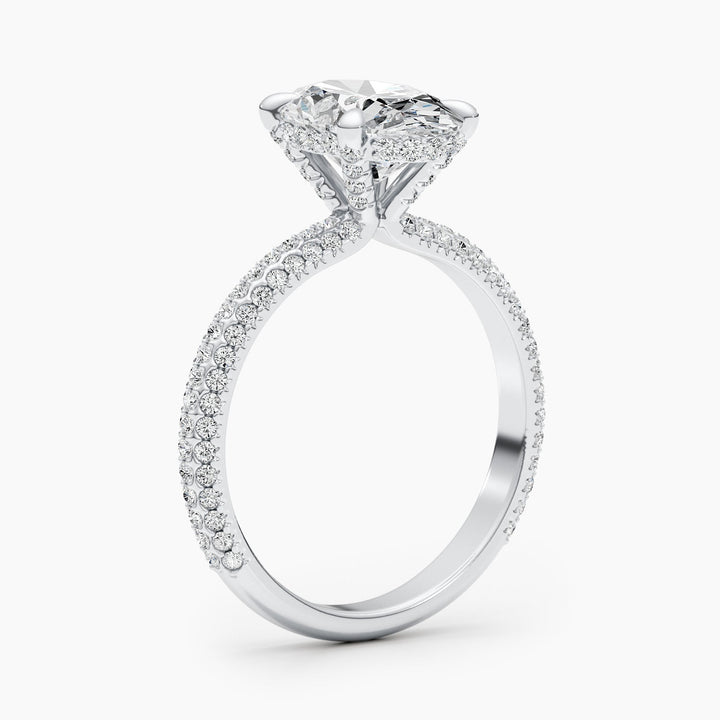 dazzling oval center diamond ring,