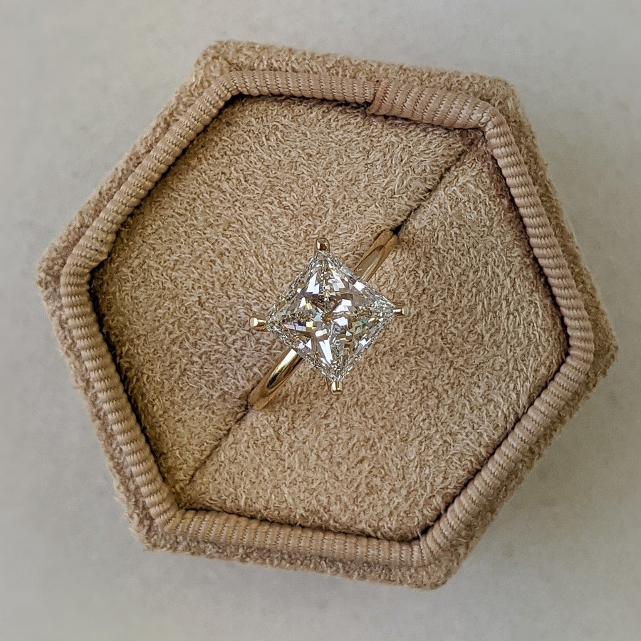 Center Stone: 2.56CT Princess Cut Lab Grown Diamond