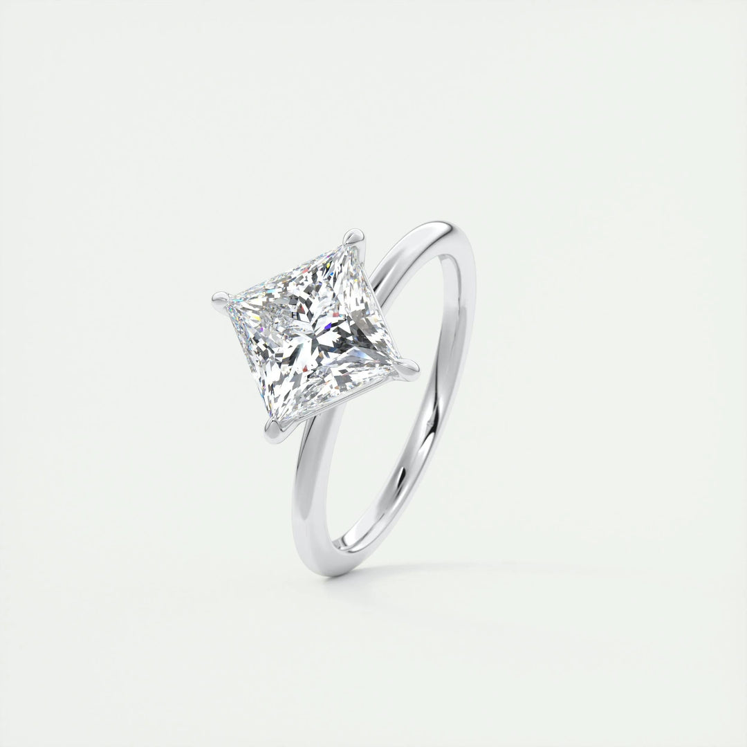 2ct Princess F - VS1 Lab Grown Diamond Solitaire Engagement Ring - Doozy Diamonds