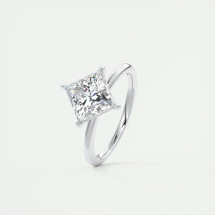 2ct Princess F - VS1 Lab Grown Diamond Solitaire Engagement Ring - Doozy Diamonds