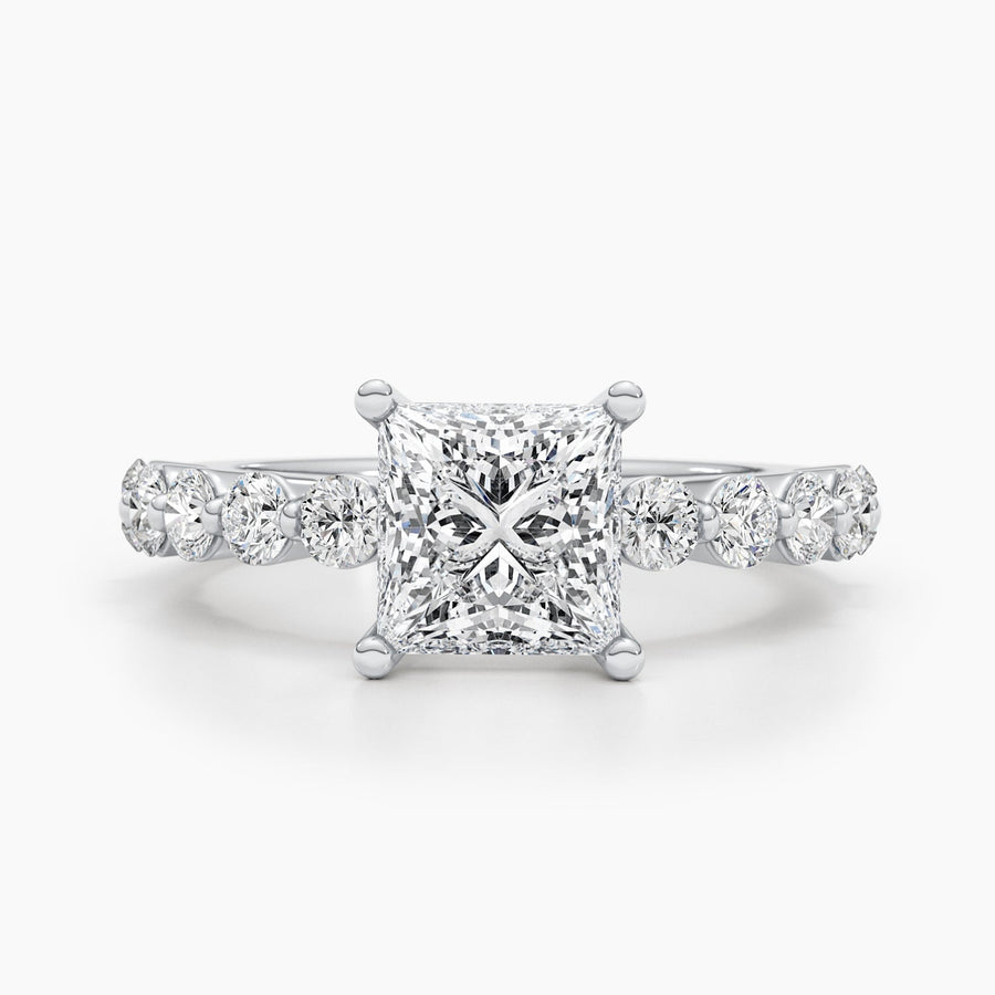 1.5ct princess cut lab grown diamond ring