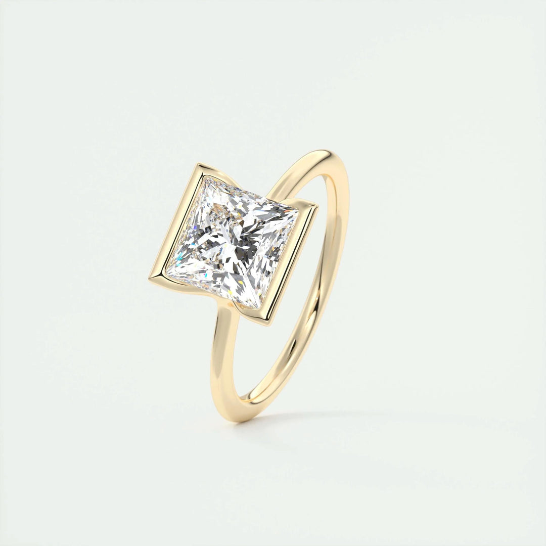 2ct Princess Cut Lab Grown Diamond Solitaire Engagement Ring - Doozy Diamonds