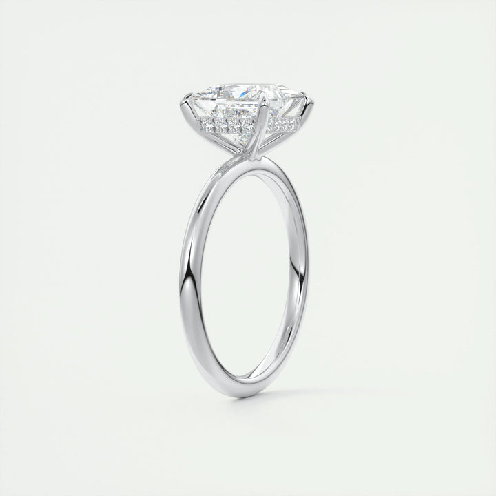 2ct Princess Hidden Halo F - VS1 Lab Grown Diamond Engagement Ring - Doozy Diamonds