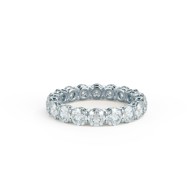 3.0mm Round Brilliant Cut Moissanite Full Eternity Wedding Band
