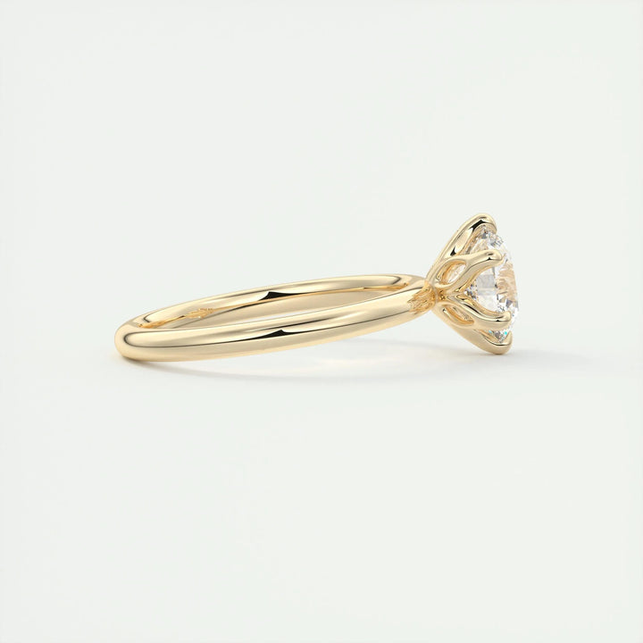 designer bridal diamond ring, fine jewelry proposal ring, artisan solitaire engagement ring, round cut commitment ring, elegant luxury ring, bridal heirloom jewelry, round cut fine diamond ring, exclusive proposal jewelry, luxury wedding ring for women, modern romance ring,