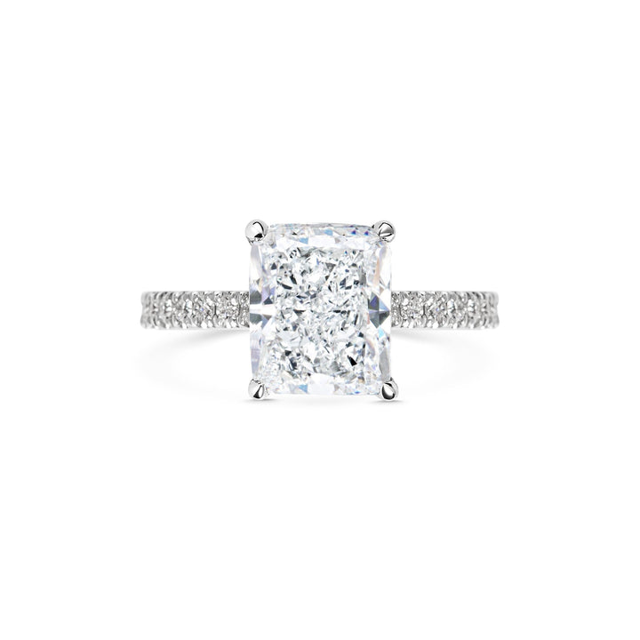 lab grown radiant diamond bridal ring,