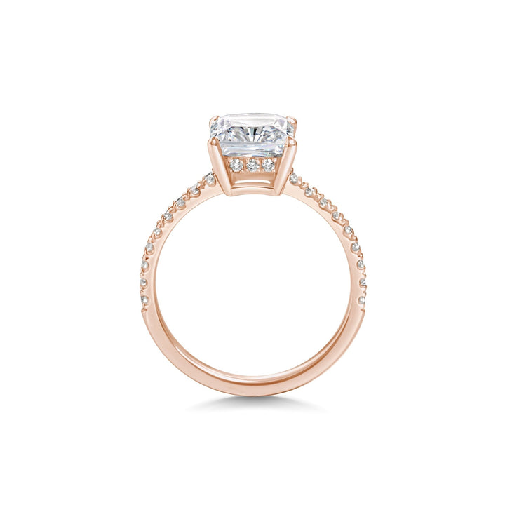 F color VS1 clarity lab grown diamond ring,