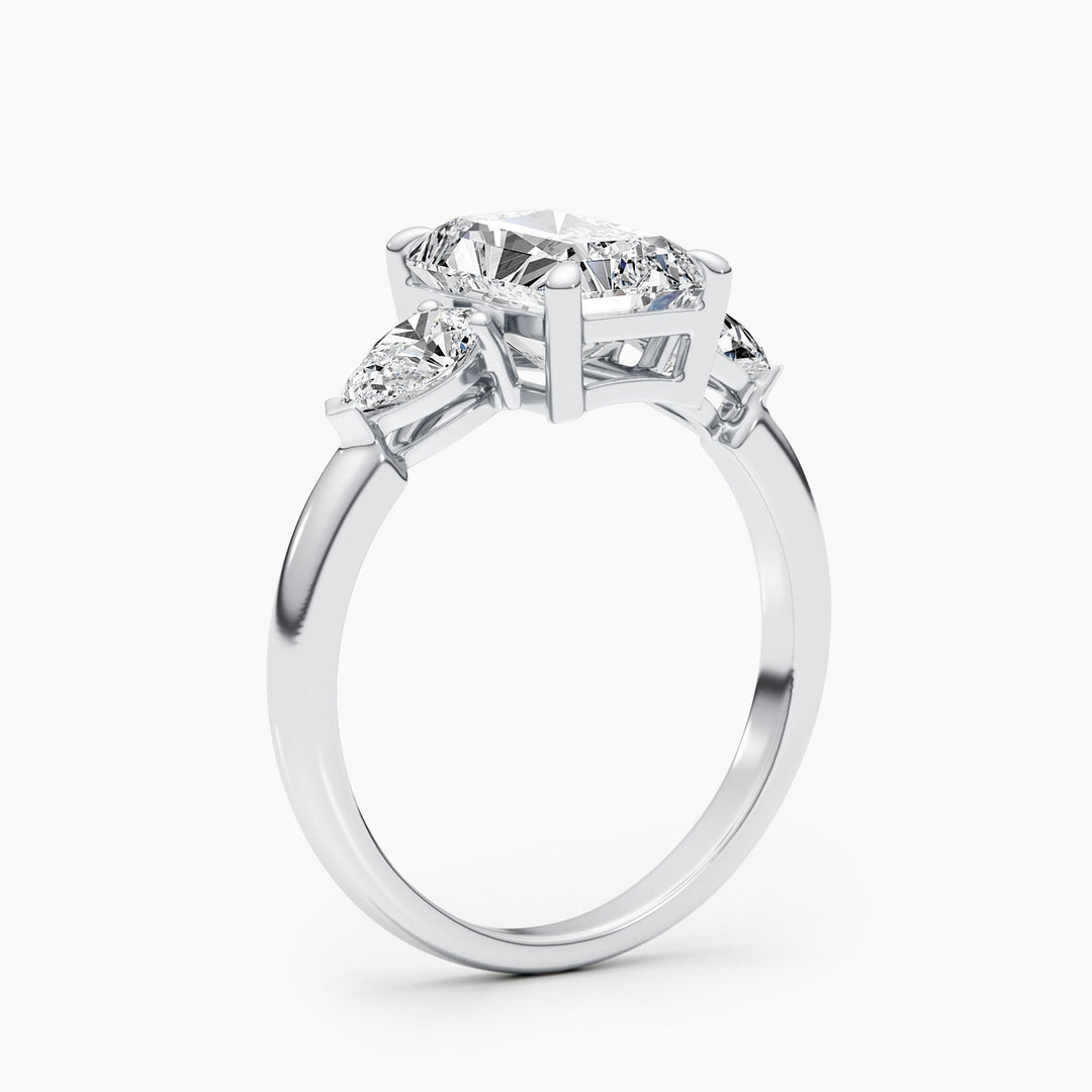 premium radiant diamond engagement ring,