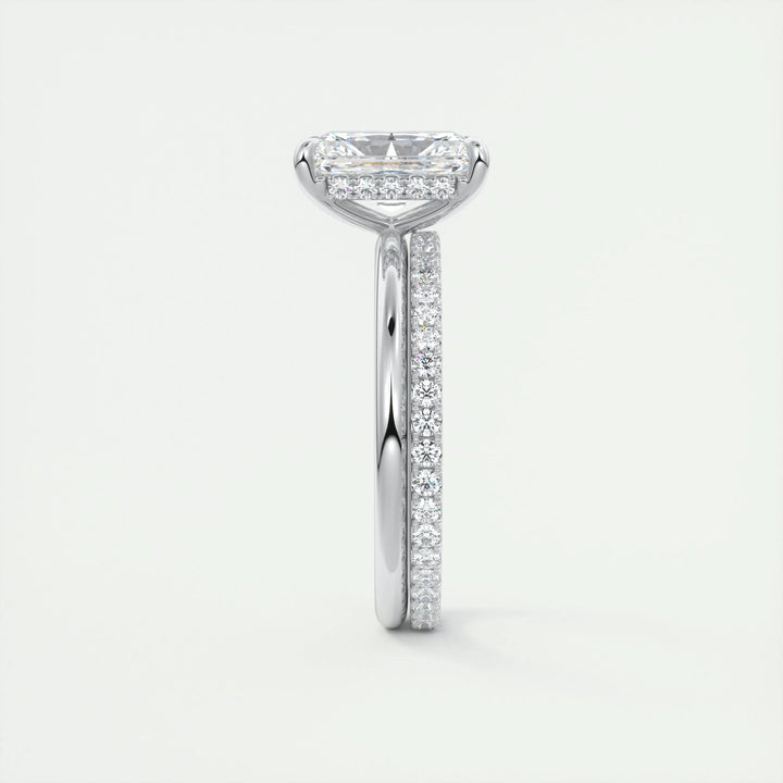 2ct Radiant Hidden Halo F - VS1 Lab Grown Diamond Engagement Ring - Doozy Diamonds